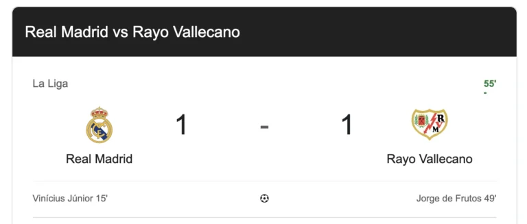 Rayo Vallecano vs Real Madrid