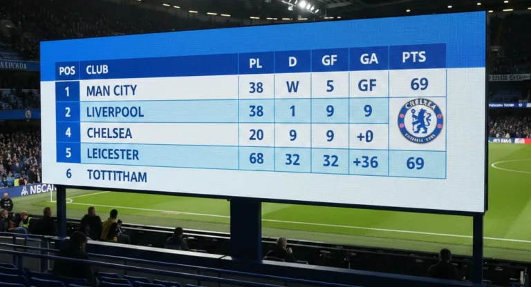 chelsea f.c. ranking