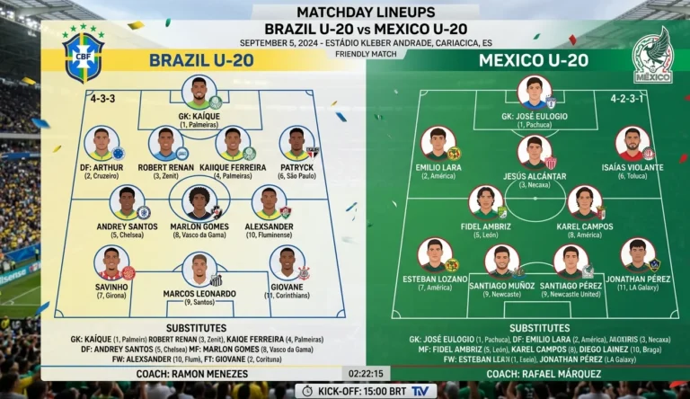brazil u-20 vs mexico u-20 lineups