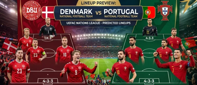 denmark national football team vs portugal national football team lineups
