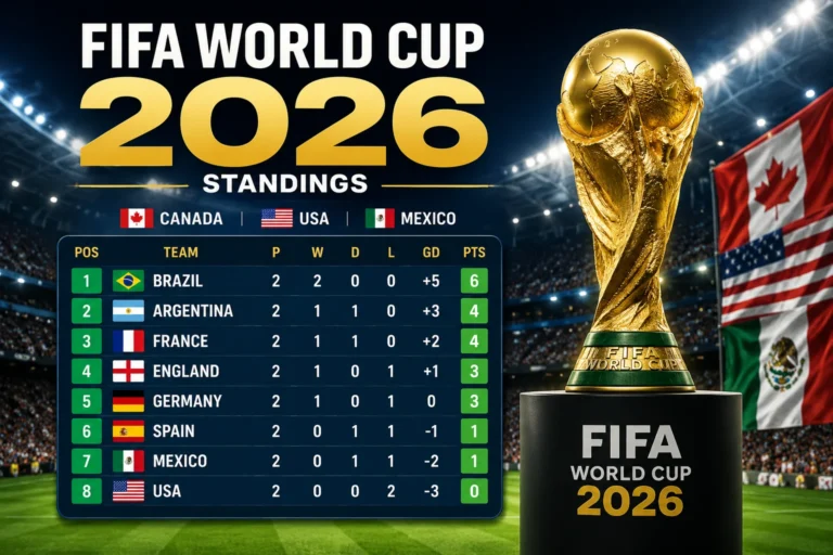 fifa world cup 2026 standings