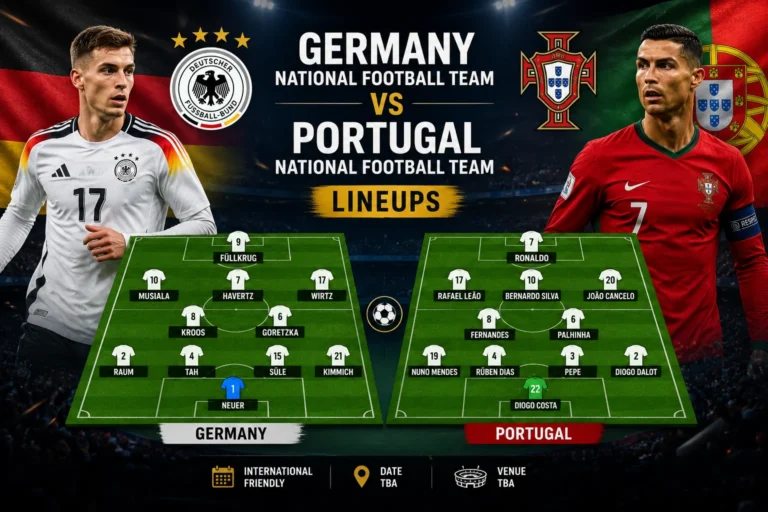 Germany National Football Team vs Portugal National Football Team Lineups