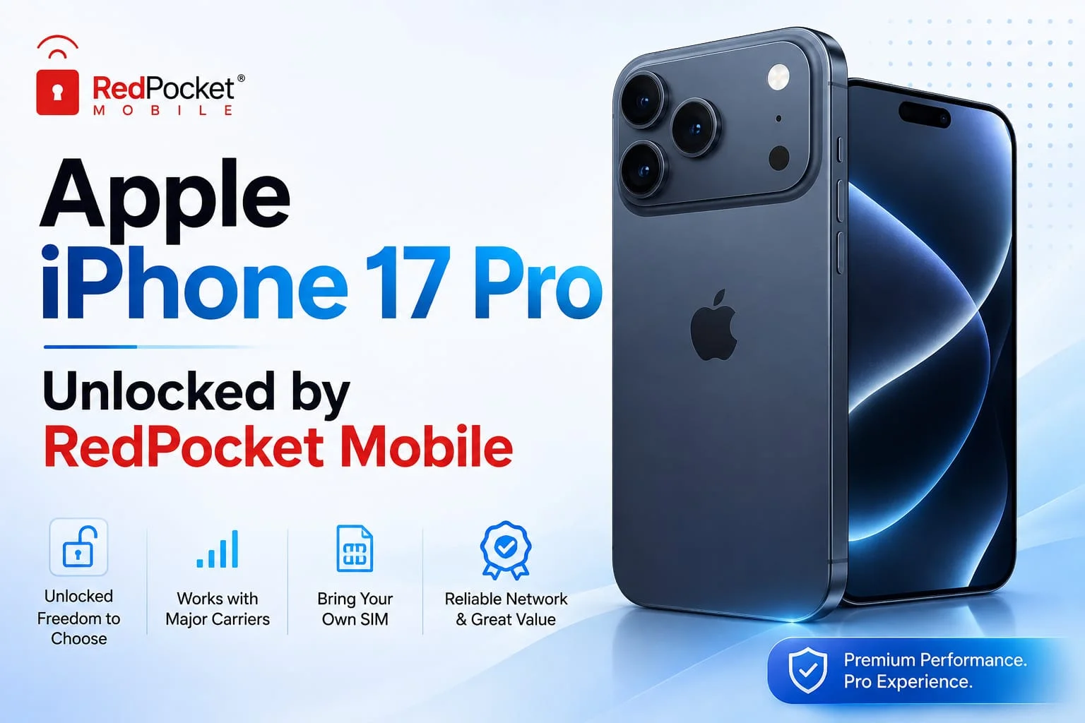 Apple iPhone 17 Pro Unlocked by RedPocket Mobile