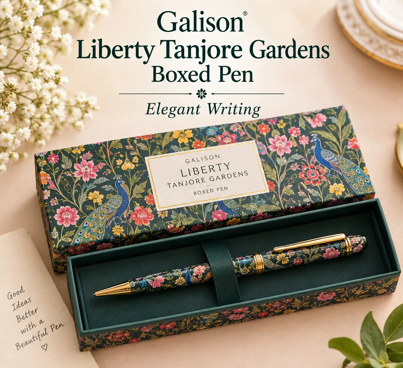 Galison Liberty Tanjore Gardens Boxed Pen