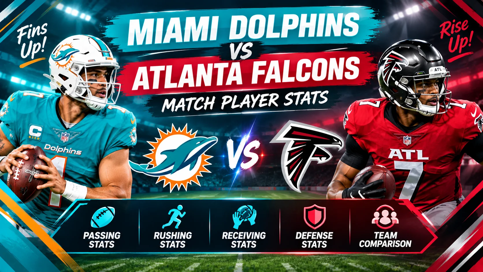 miami dolphins vs atlanta falcons match player stats