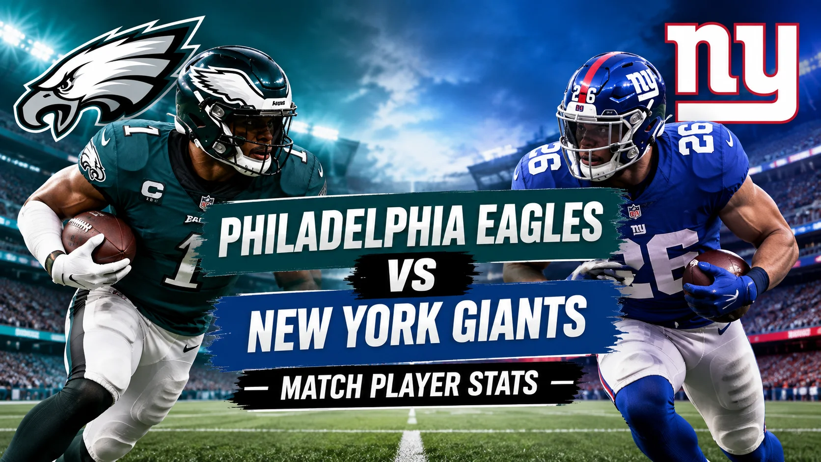 philadelphia eagles vs new york giants match player stats