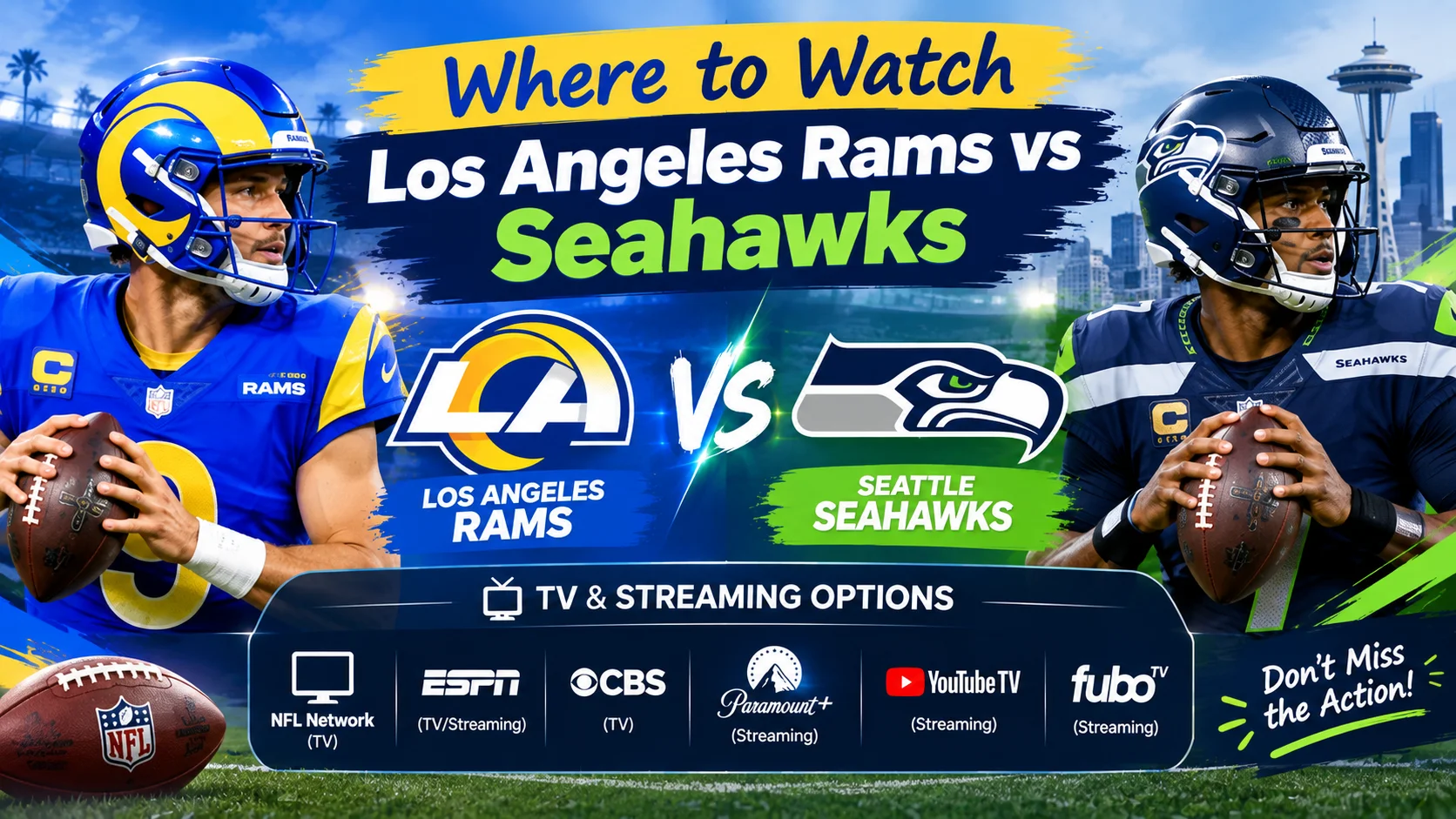 where to watch los angeles rams vs seahawks
