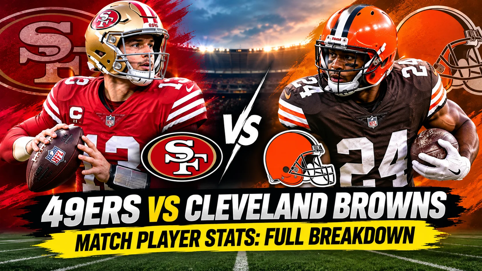 49ers vs cleveland browns match player stats