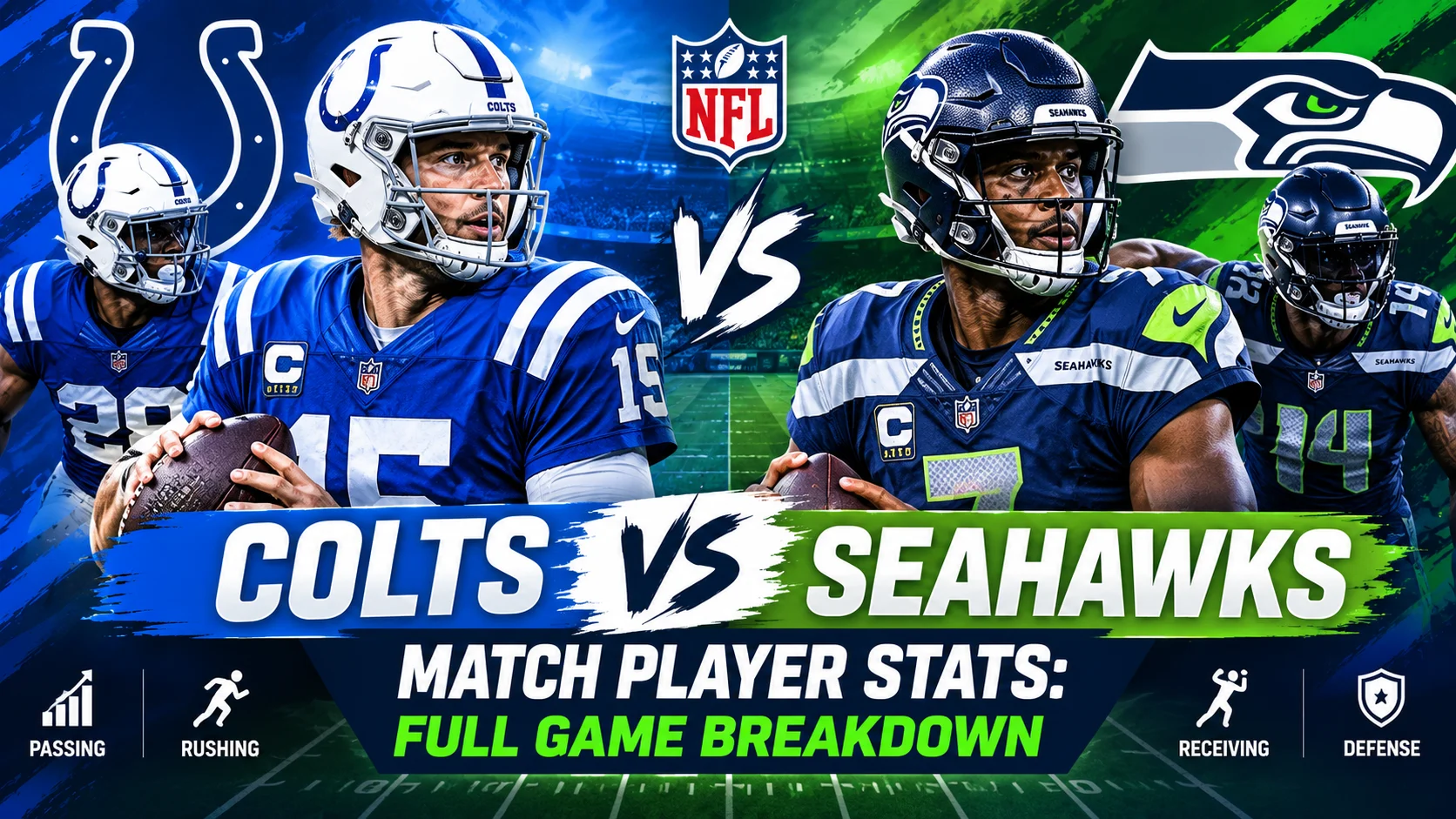Colts vs Seahawks Match Player Stats